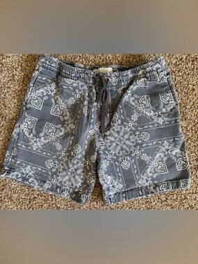 PacSun Washed Grey Paisley Volley Short Size M